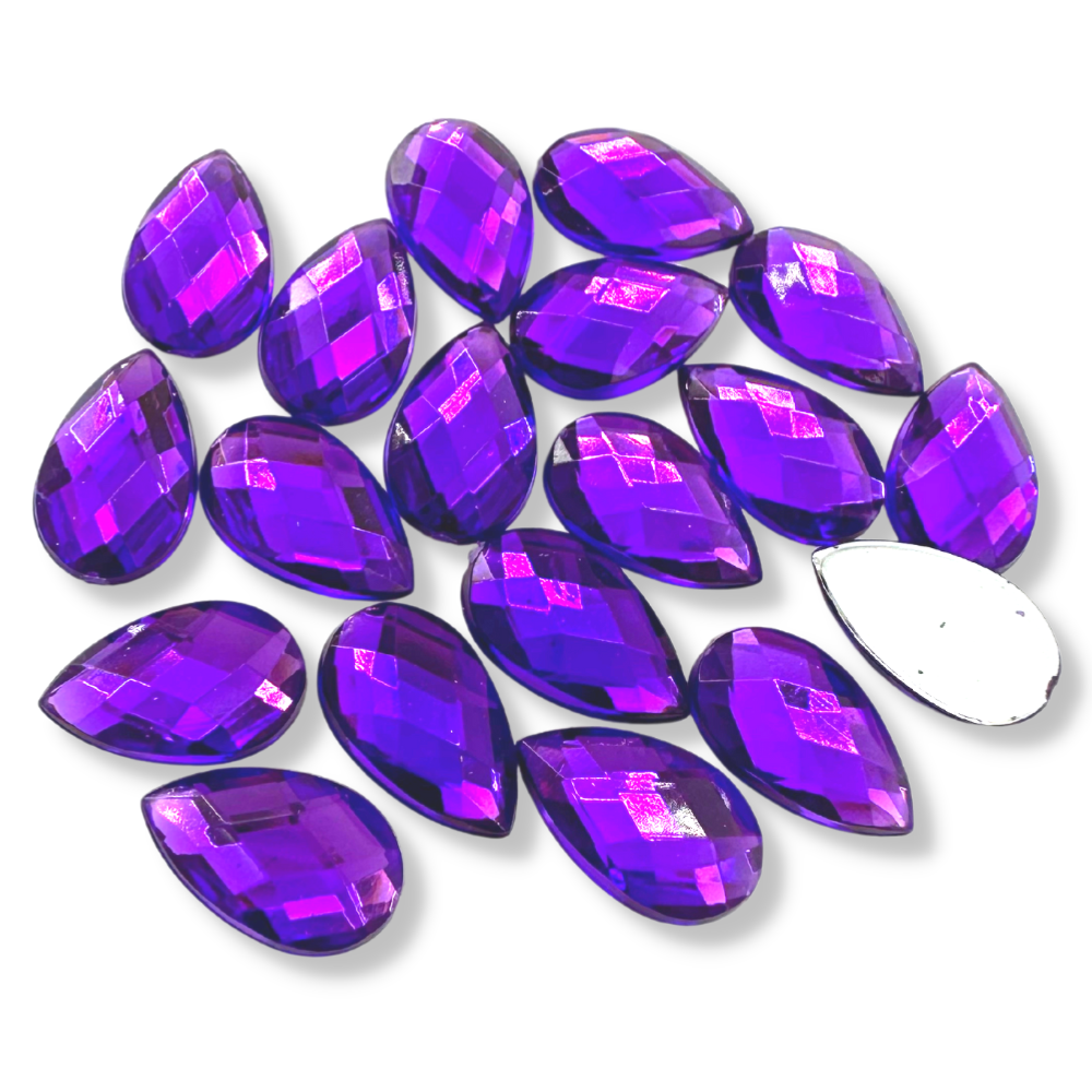 Resin Flat Back Teardrop - DARK PURPLE – GlamFit Bikinis