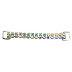 Figure Connector Set - Strap: 2 Row 4mm AB Crystals,  Middle: 3 Row 4mm AB Crystals - 2cm