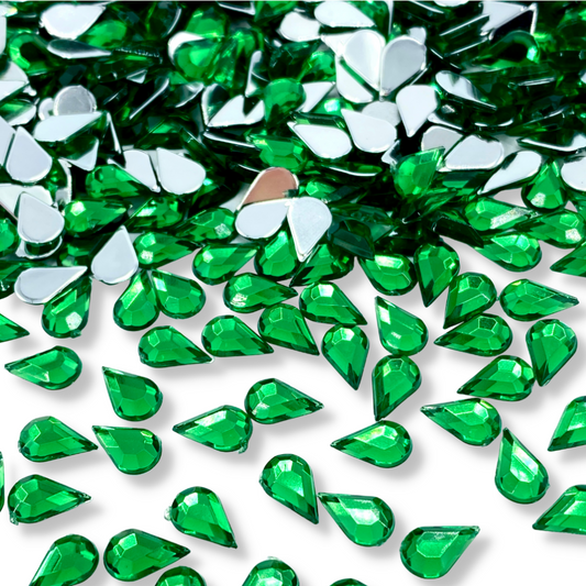 Resin Small Teardrop - DARK GREEN