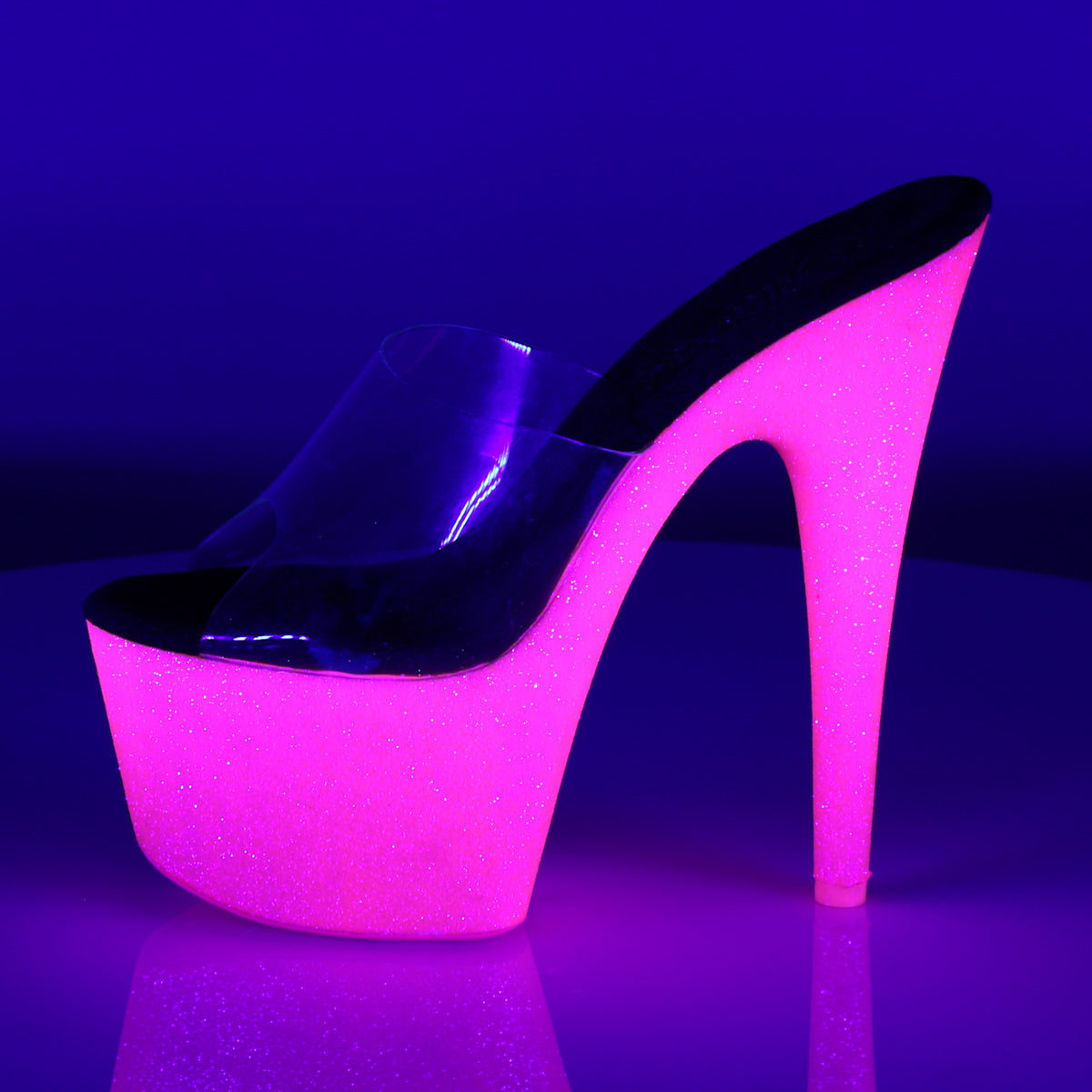 ADORE-701UVG Clr/Neon H. Pink Glitter