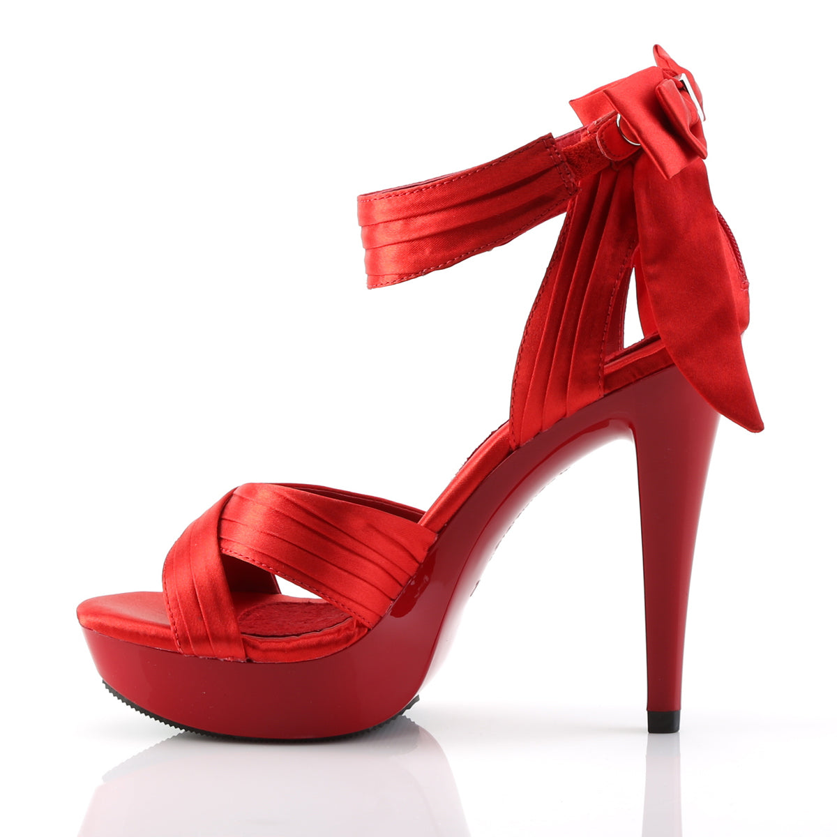 COCKTAIL-568 Red Satin/Red - size 10